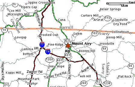 Map Of Mayberry North Carolina